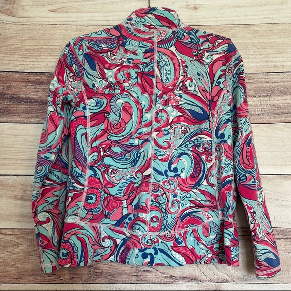 Talbots Athleisure Full Zip Jacket Pink Blue Petite - Picture 6 of 13